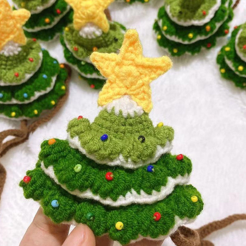 Pet Handmade Woolen Hat | Christmas Tree Handmade Knitted Hat 