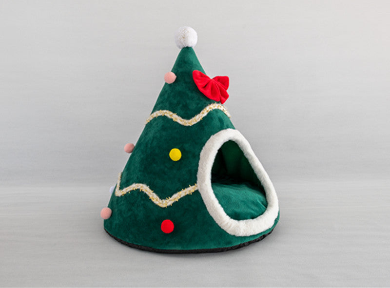 Christmas Hat Pet Nest | Self Warming Dog Bed Cat Bed | Pet Nest