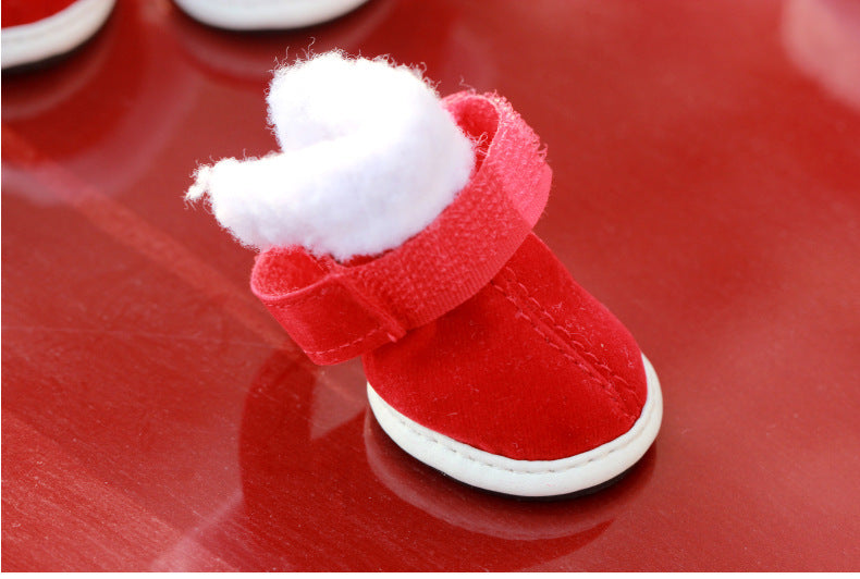 Pet christmas shoes | 4pcs Christmas Party for Dog/Cat