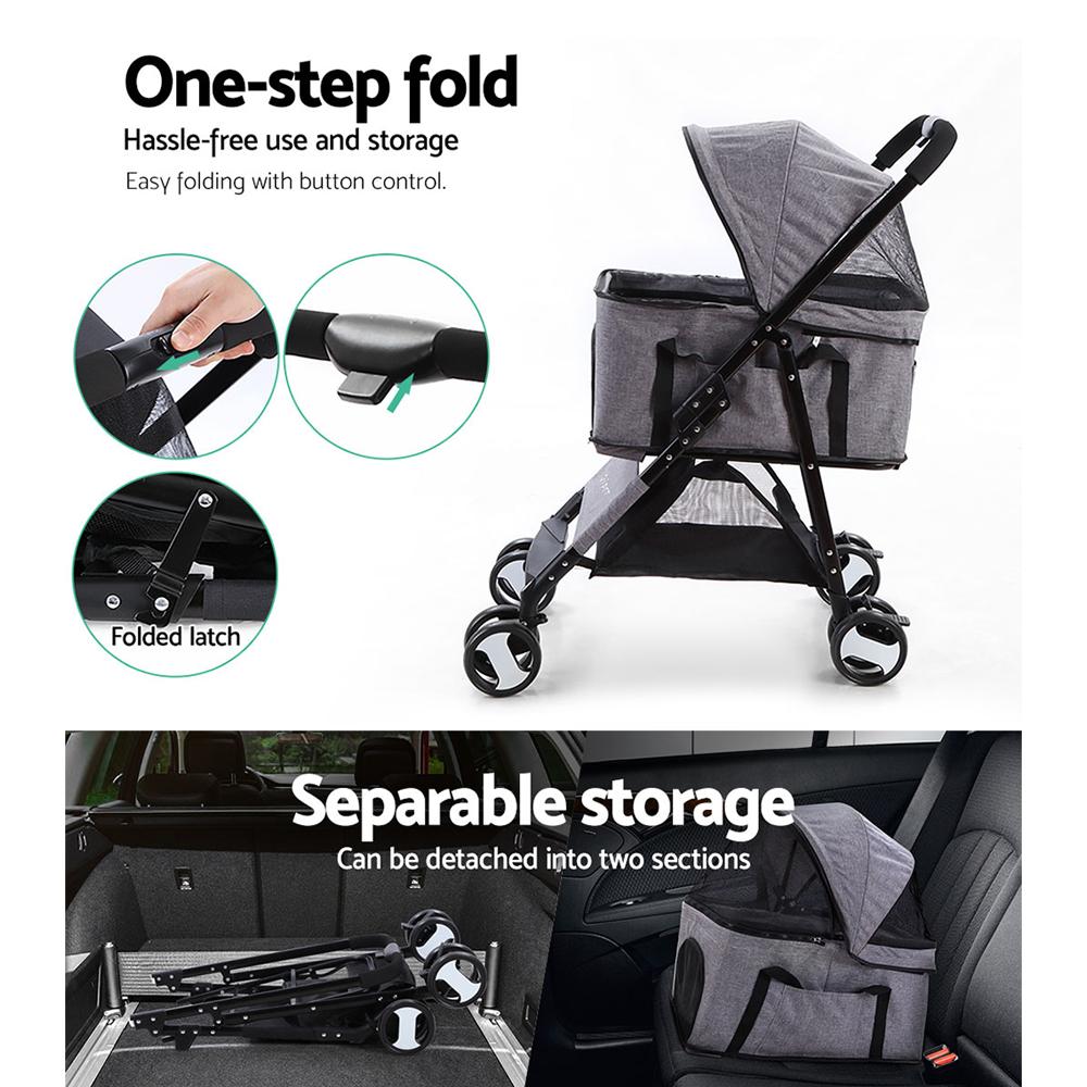 I.pet 3 in 1 Foldable Pet Stroller