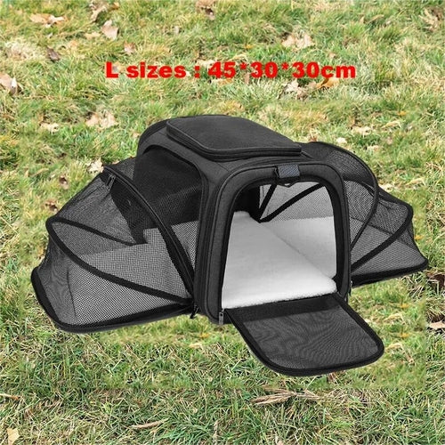 Large Capacity carrier Cat Pet Airlines approved reflective tape Cat - BaconPaw
