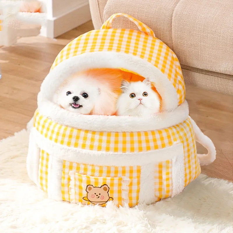 Animal Shape Pet Carrier | Cat Puppy Autumn And Winter Travel Cute Pouch