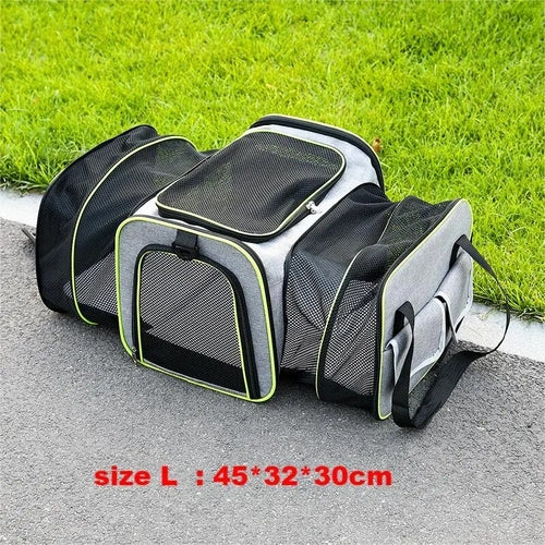 Large Capacity carrier Cat Pet Airlines approved reflective tape Cat - BaconPaw