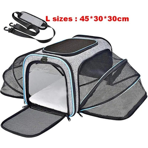 Large Capacity carrier Cat Pet Airlines approved reflective tape Cat - BaconPaw