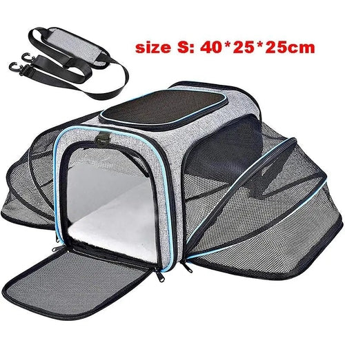 Large Capacity carrier Cat Pet Airlines approved reflective tape Cat - BaconPaw