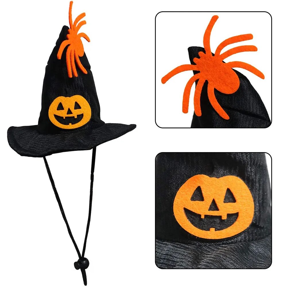 Halloween Pet Costumes Cat Clothes Pumpkin Witch Hat - BaconPaw