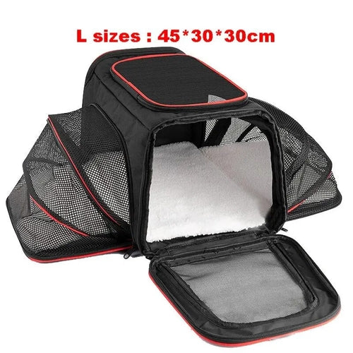 Large Capacity carrier Cat Pet Airlines approved reflective tape Cat - BaconPaw