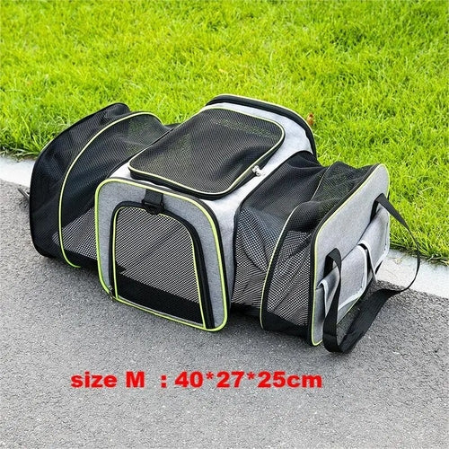 Large Capacity carrier Cat Pet Airlines approved reflective tape Cat - BaconPaw
