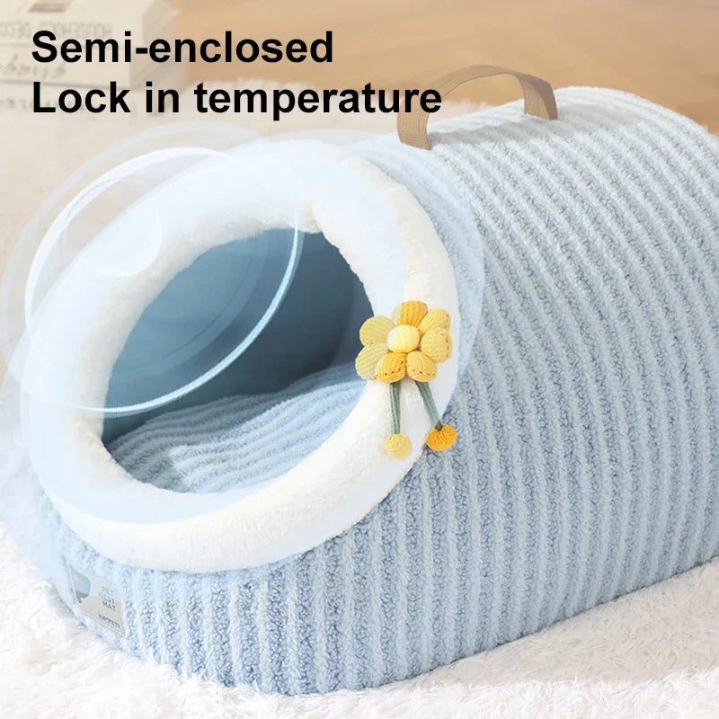 Stripe Flower Pet Nest | Portable Kennel for Small Cats | Pet Supplies