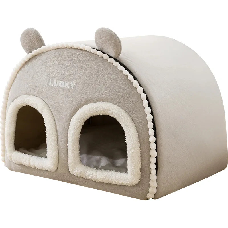 Lucky Pet Nest | Pet Tent Cave Bed | Winter Pet Tent Cave
